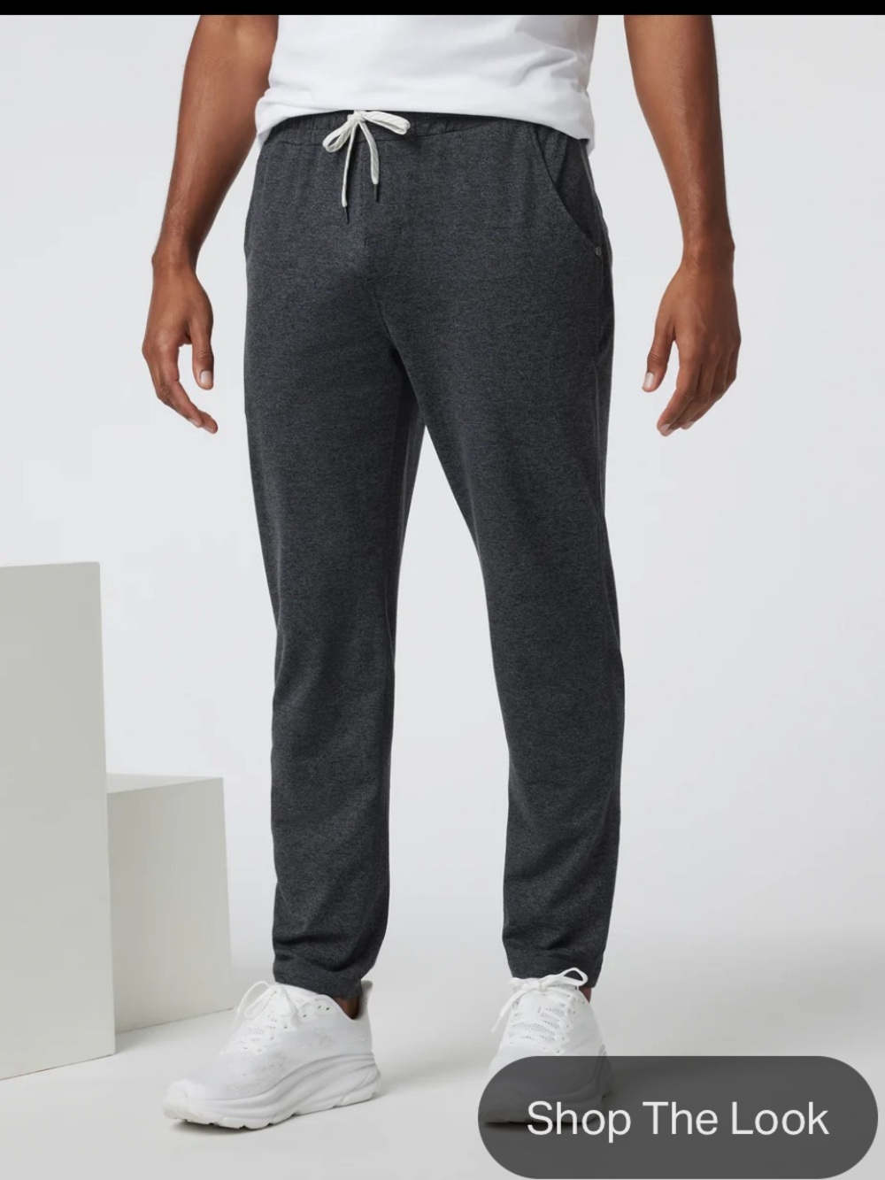 Vuori Ponto Performance Pant Joggers Heather Charcoal Medium Activewear